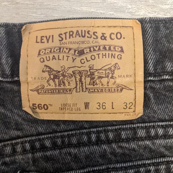 Levis 560 Black Denim Jeans - Picture 4 of 4